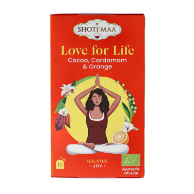 Love for life cocoa, cardamom & orange bio 16 Zakjes