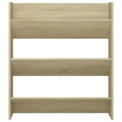 VidaXL Wandschoenenkast 80x18x90 cm bewerkt hout sonoma eikenkleur - thumbnail