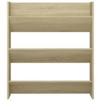 Wandschoenenkast 80x18x90 cm spaanplaat sonoma eikenkleurig - thumbnail