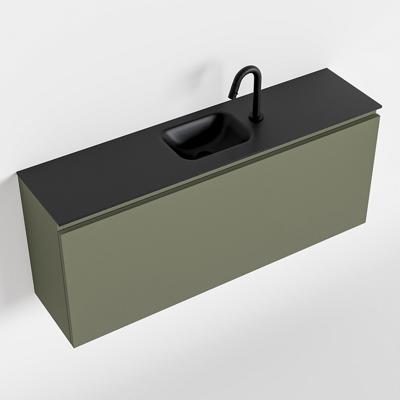 MONDIAZ OLAN 120cm toiletmeubel army. LEX wastafel urban midden 1 kraangat