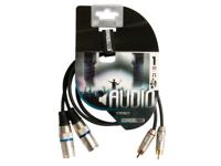 Xlr-rca kabel 2 x xlr 3-polig naar 2 x rca mannelijk 1 m Velleman - Velleman - thumbnail