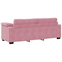 3-zitsbank roze 178 cm fluweel - thumbnail