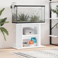 VidaXL Aquariumstandaard 80x35x60 cm bewerkt hout wit - thumbnail