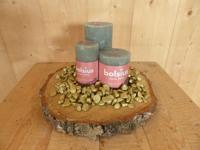 Kaarsen set Bolsius 3 stuk grijsgroen met gouden steentjes Warentuin Mix - Warentuin mix - thumbnail