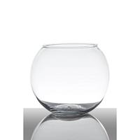 Glazen bubble bol vaas Ø9,5xH7cm - thumbnail