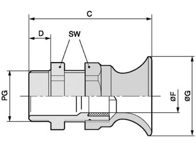 LAPP 53015420 Wartel Met beschermtrompet PG11 Polyamide Zilver-grijs (RAL 7001) 100 stuk(s)
