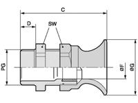 LAPP 53015420 Wartel Met beschermtrompet PG11 Polyamide Zilver-grijs (RAL 7001) 100 stuk(s) - thumbnail