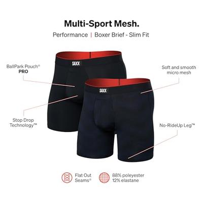 SAXX Boxershorts Multi-Sport Mesh - 2-pack- Full Tilt Chevron / Black-L SAXX Boxershorts Multi-Sport Mesh - 2-pack- Full Tilt Chevron / Black-L