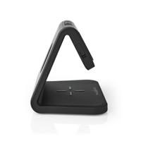 Wekker | Draadloze Lader | Qi-gecertificeerd | Meerkleurige Nachtlamp | Zwart - thumbnail