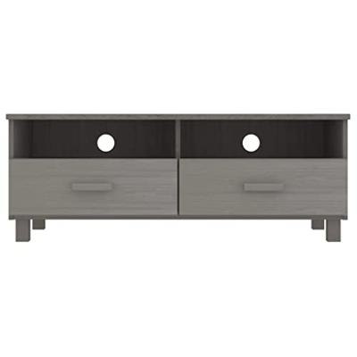 Tv-meubel HAMAR 106x40x40 cm massief grenenhout lichtgrijs