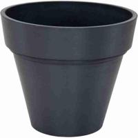 Pot - MEGA COLLECTIONS - Ecostone Plantenbak - Ø 55 cm - H 51 cm - Zwart - thumbnail