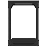 Bijzettafel 50x35x52 cm bewerkt hout zwart - thumbnail