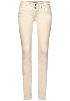 Street One low waist slim fit broek ecru