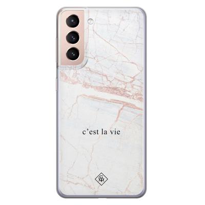 Samsung Galaxy S21 Plus siliconen telefoonhoesje - C'est la vie Samsung Galaxy S21 Plus siliconen telefoonhoesje - C'est la vie