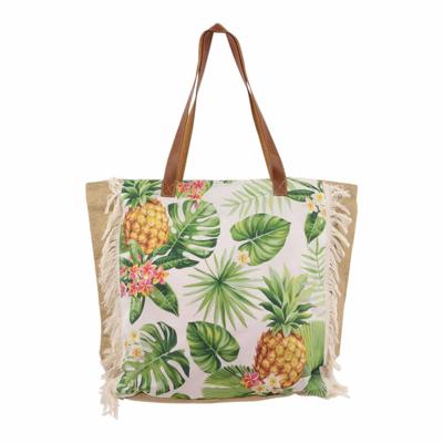 Jute Shopper met Ananassen (Print) Jute Shopper met Ananassen (Print)
