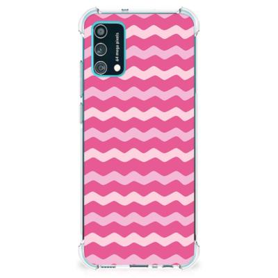Samsung Galaxy M02s | A02s Doorzichtige Silicone Hoesje Waves Pink Samsung Galaxy M02s | A02s Doorzichtige Silicone Hoesje Waves Pink