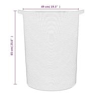 Opbergmand 49x65 cm katoen zwart en wit - thumbnail