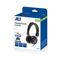 ACT AC9300 Hoofdtelefoon | Stereo | Opvouwbaar | 3,5mm Audio-aansluiting | Zwart - thumbnail
