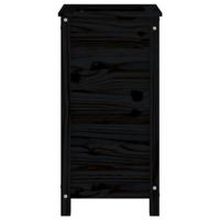 Plantenbak 40x40x78 cm massief grenenhout zwart - thumbnail