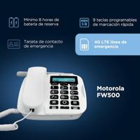 Motorola FW500 Draadloze vaste telefoon Wit - thumbnail