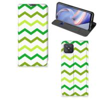 OPPO Reno4 Z 5G | Hoesje met Magneet | Zigzag Groen - thumbnail