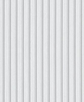 Noordwand Botanica Behang met houten lamellen 33956