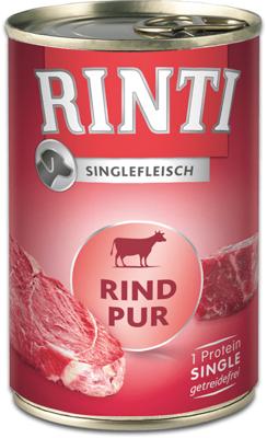 RINTI Singlefleisch Pur Beef - natvoer voor honden - 400g