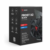 Savio SAVGCOFROSTBLACKX2 Computer behuizing Koelplaat/radiatoren 12 cm Zwart 1 stuk(s) - thumbnail