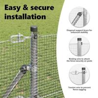 VidaXL Afrasteringspaal zilver 10 x 0,5 m (16 x 16 mm gaas) staal - thumbnail