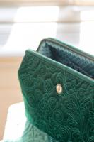 Pip Studio Pip Cosmetic Purse Extra Large Velvet Quilted Green 30x20.7x13.8cm - thumbnail
