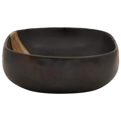 VidaXL Opzetwasbak ovaal 59x40x14 cm keramiek zwart VidaXL Opzetwasbak ovaal 59x40x14 cm keramiek zwart