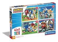 Clementoni puzzels sonic, 4in1 - thumbnail