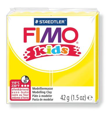 Fimo kids boetseerklei geel, 42gr