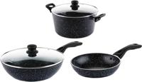 Westinghouse Pannenset Black Marble - Wokpan, Koekenpan ø 30 cm & braadpan ø 28 cm - inductie en alle andere warmtebronnen - thumbnail