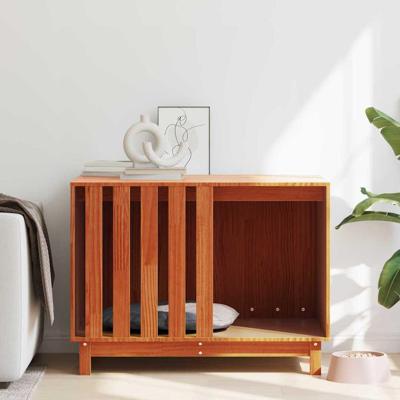 Hondenhuis Wasbruin 100 x 70 x 70 cm Massief grenenhout