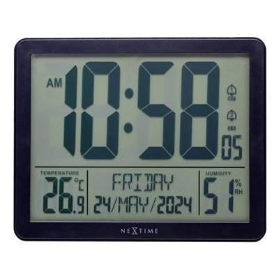 Digitale tafel-/wandklok 17,3 x 14 x 2,7 cm - RCC - weerstation - ABS - NeXtime - "Oneforall" Digitale tafel-/wandklok 17,3 x 14 x 2,7 cm - RCC - weerstation - ABS - NeXtime - "Oneforall"