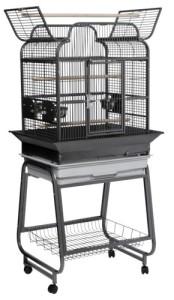 Strong papegaaienkooi villa gaia 56x43x160 cm zilvergrijs 93030