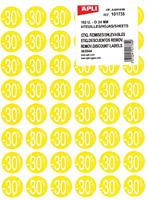 Agipa Kortinglabel -30%, geel, pak van 192 stuks, verwijderbaar - thumbnail
