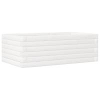 Plantenbak 70x40x23 cm massief grenenhout wit - thumbnail