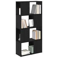 Boekenkast Zwart eiken Bewerkt hout 60 x 24 x 124 cm - thumbnail