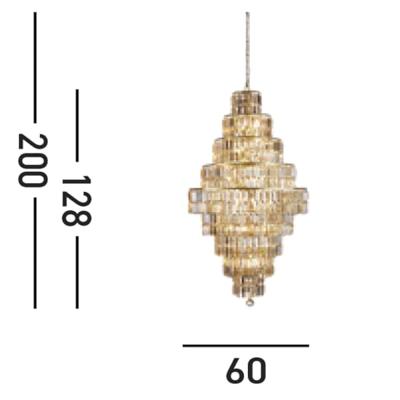 Searchlight Gouden kroonluchterEmpire Ø 60cm - 1500SB