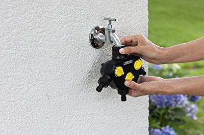 Kärcher Home & Garden 2.645-200.0 Kunststof 3-voudige splitser Steekkoppeling, 25 mm (1) binnendraad, 24,2 mm (3/4) binnendraad Met reguleerventiel