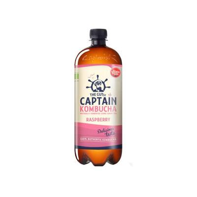 The Gutsy Captain kombucha raspberry bio (6x 1000ml) (bol)