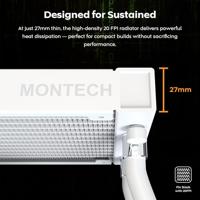 Montech hyperflow digital 360 waterkoeling (wit) - thumbnail