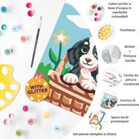 Ravensburger CreArt Schilderen op nummer honden in een mandje - thumbnail