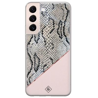 Samsung Galaxy S22 Plus siliconen hoesje - Snake print