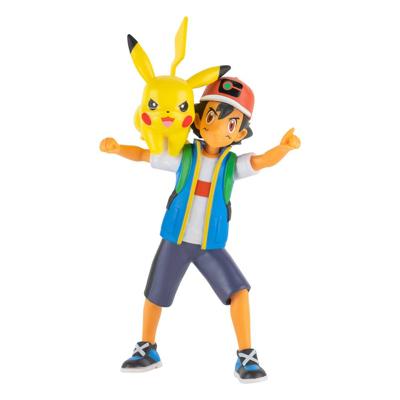 Jazwares Pokémon battle feature figuur - ash & pikachu