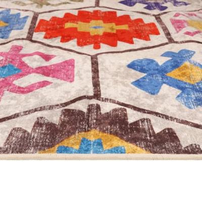Vloerkleed wasbaar anti-slip 80x300 cm meerkleurig Vloerkleed wasbaar anti-slip 80x300 cm meerkleurig