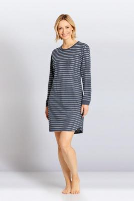 Hajo nachthemd blauw met strepen Hajo nachthemd blauw met strepen