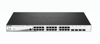 D-Link DGS-1210-28MP/E Netwerk switch RJ45/SFP 24 + 4 poorten 56 GBit/s PoE-functie